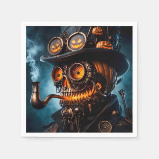 Halloween Steampunk Gotisk Jack-O-Lyktlampa Pappersservett