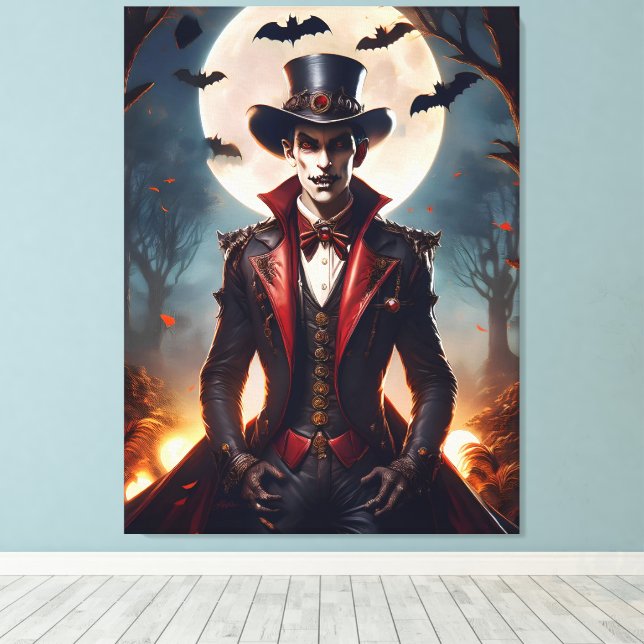 Halloween Steampunk Gotisk Zombie Vampire Canvastryck (Insitu (trägolv))