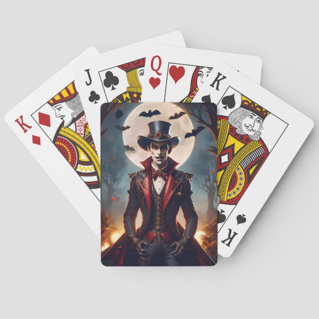 Halloween Steampunk Gotisk Zombie Vampire Casinokort (Baksidan)
