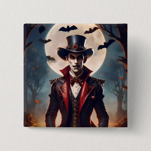 Halloween Steampunk Gotisk Zombie Vampire Knapp (Framsida)