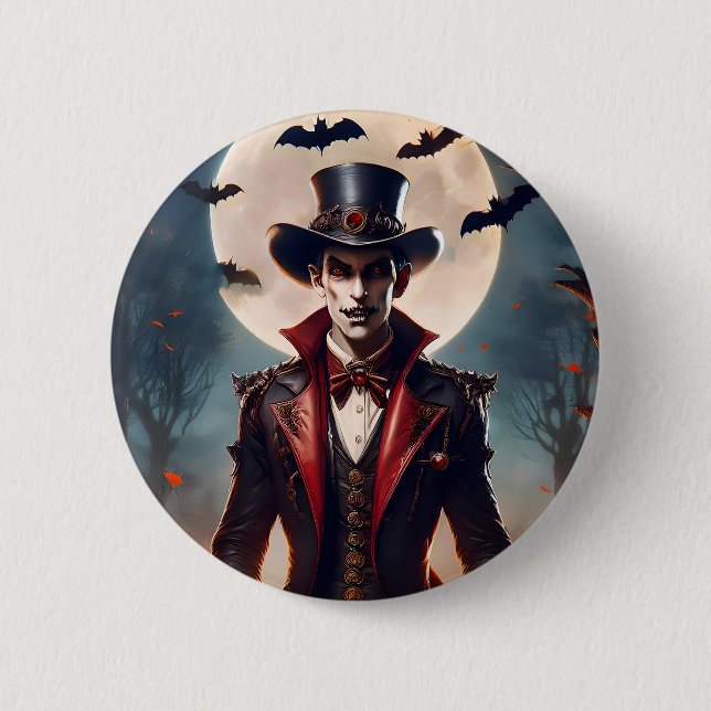 Halloween Steampunk Gotisk Zombie Vampire Knapp (Framsida)