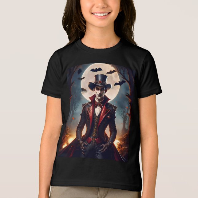 Halloween Steampunk Gotisk Zombie Vampire T Shirt (Framsida)