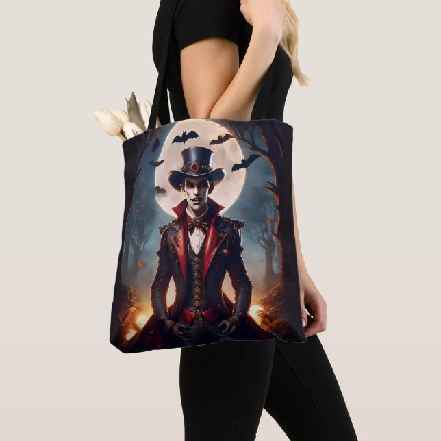 Halloween Steampunk Gotisk Zombie Vampire Tygkasse (Närbild)