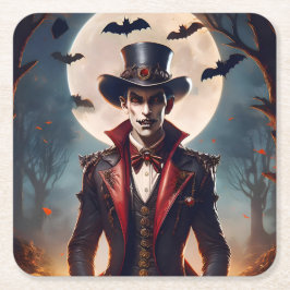Halloween Steampunk Gotisk Zombie Vampire Underlägg Papper Kvadrat