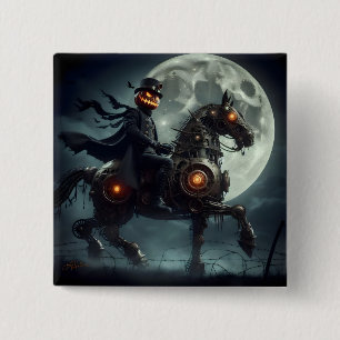 Halloween Steampunk Huvudlös Ryttare Knapp