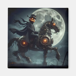 Halloween Steampunk Huvudlös Ryttare Magnet
