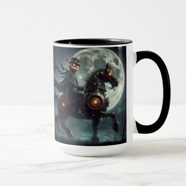 Halloween Steampunk Huvudlös Ryttare Mugg (Höger)