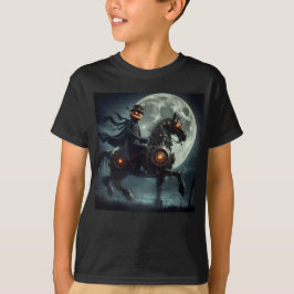 Halloween Steampunk Huvudlös Ryttare T Shirt