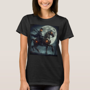 Halloween Steampunk Huvudlös Ryttare T Shirt