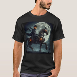 Halloween Steampunk Huvudlös Ryttare T Shirt