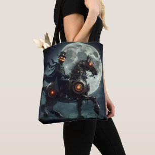 Halloween Steampunk Huvudlös Ryttare Tygkasse