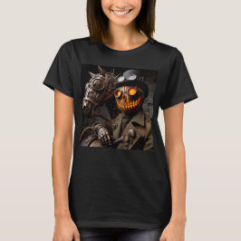 Halloween Steampunk Jack-O-Lantern Horseman T Shirt