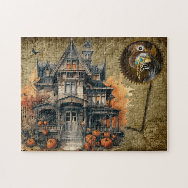 Halloween Steampunk Puzzle Pussel (Horisontell)