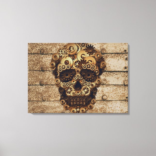 Halloween Steampunk Skeleton Canvas Art (Framsida)