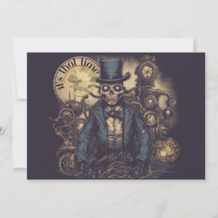 Halloween Steampunk Skeleton Inbjudningar