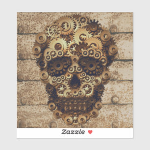 Halloween Steampunk Skeleton Vinyl Sticker Klistermärken