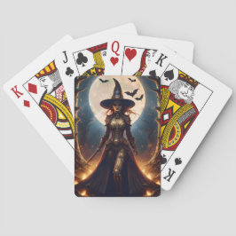 Halloween Steampunk Skogshäxa Casinokort