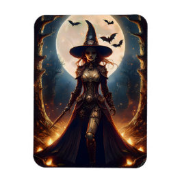 Halloween Steampunk Skogshäxa Magnet