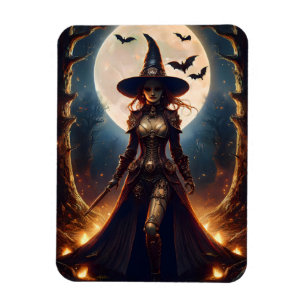 Halloween Steampunk Skogshäxa Magnet