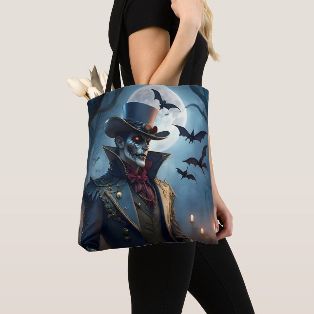 Halloween Steampunk Southern Gothic Zombie Tygkasse (Närbild)