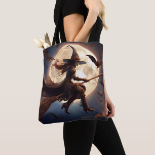 Halloween Steampunk Witch Moonlight Flight Tygkasse