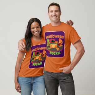 Halloween Sten Spooky Bus eller godis-tecken T Shirt