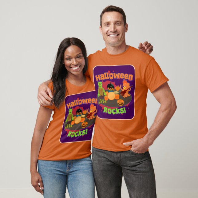Halloween Sten Spooky Bus eller godis-tecken T Shirt (Unisex)