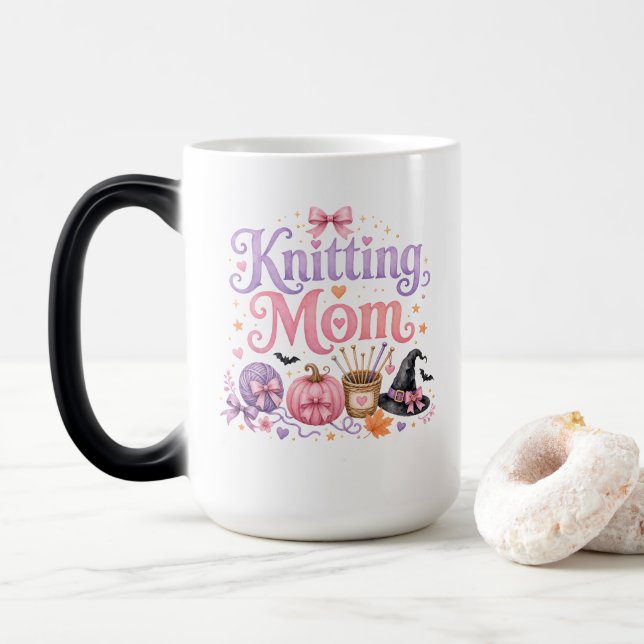 Halloween Stickad Mamma Mugg (Med munk)