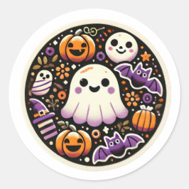 Halloween Sticker Runt Klistermärke
