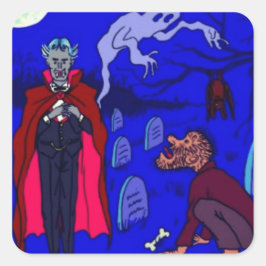 Halloween Stickers by dalDesignNZ Fyrkantigt Klistermärke