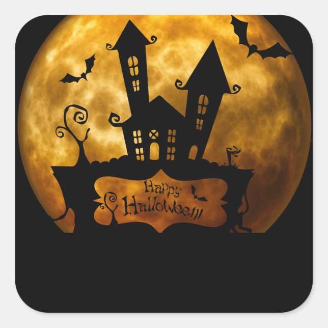 Halloween Stickers Fyrkantigt Klistermärke (Framsida)