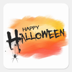 Halloween Stickers Fyrkantigt Klistermärke