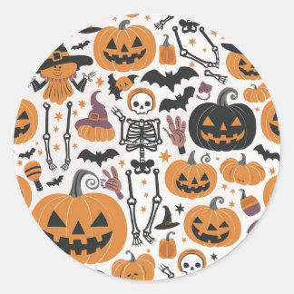 Halloween Stickers Runt Klistermärke