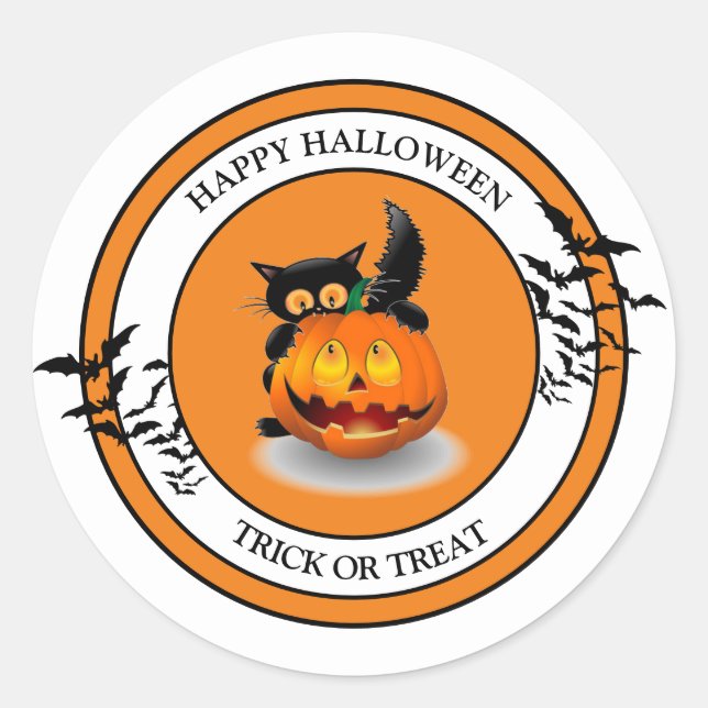 Halloween Stickers Runt Klistermärke (Framsida)