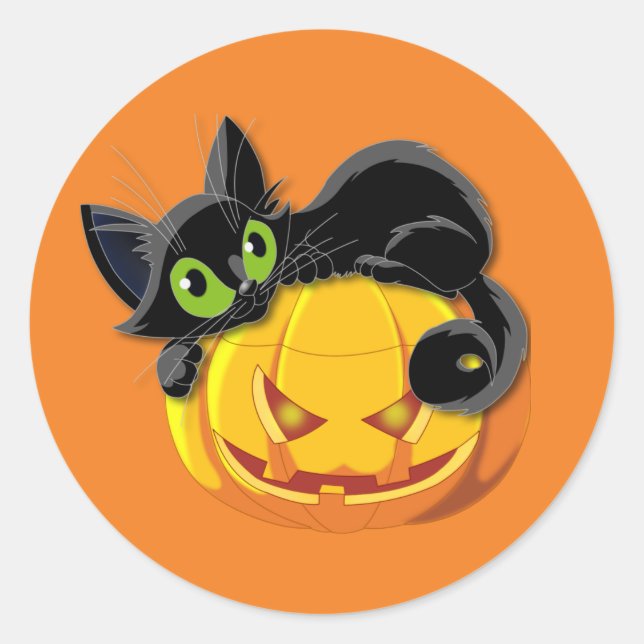 Halloween Stickers Runt Klistermärke (Framsida)