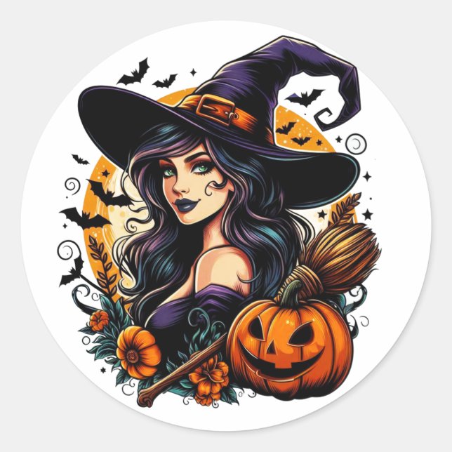 Halloween Stickers Runt Klistermärke (Framsida)
