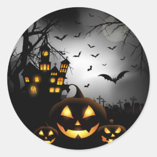 Halloween Stickers Runt Klistermärke