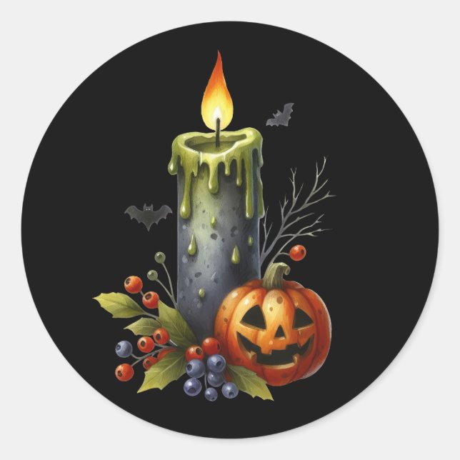 Halloween Stickers Runt Klistermärke (Framsida)