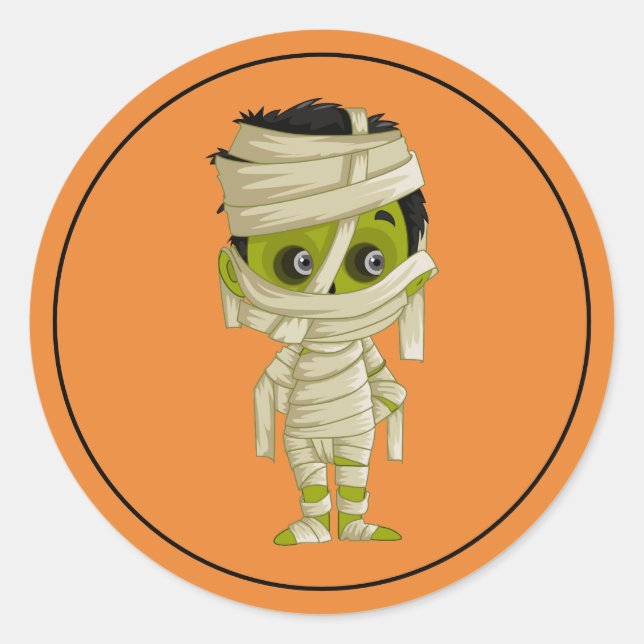 Halloween Stickers Runt Klistermärke (Framsida)