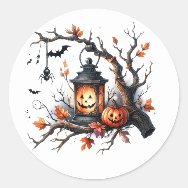 Halloween Stickers Runt Klistermärke (Framsida)