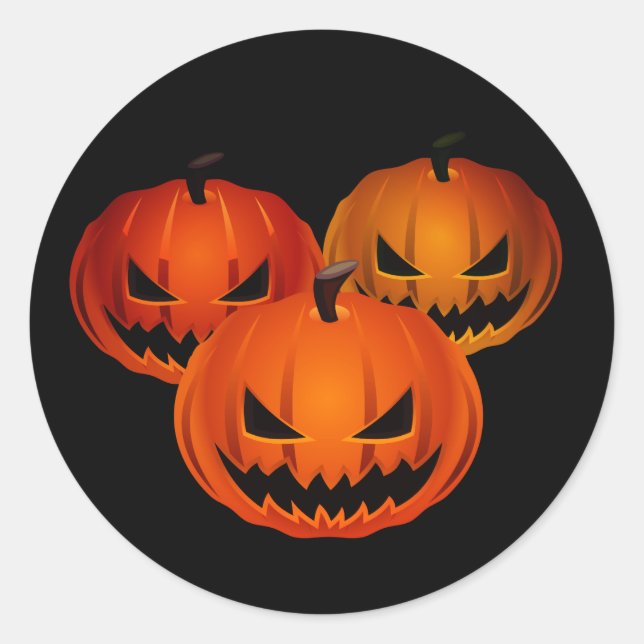 Halloween Stickers Runt Klistermärke (Framsida)