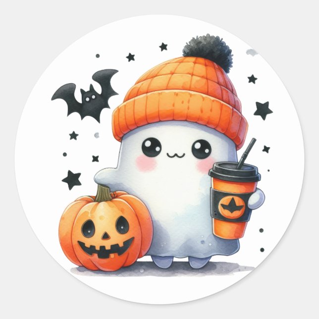 Halloween Stickers Runt Klistermärke (Framsida)