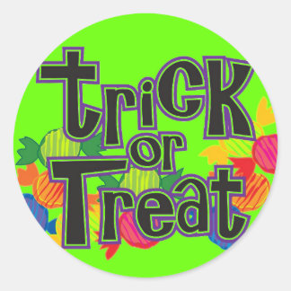 Halloween Stickers till ge och handel! Runt Klistermärke
