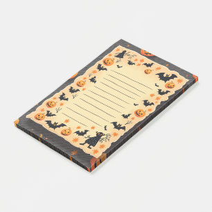 Halloween Sticky Notes med roligt Pumpkins och Gho Post-it Block