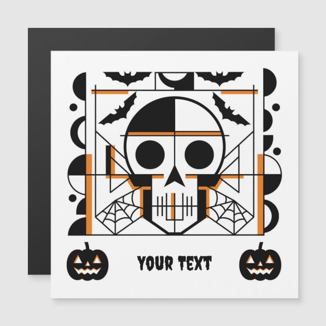 Halloween-stil, fladdermus, spindelnät (Fram/baksida)