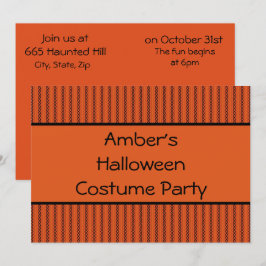 Halloween Stitches Inbjudningar