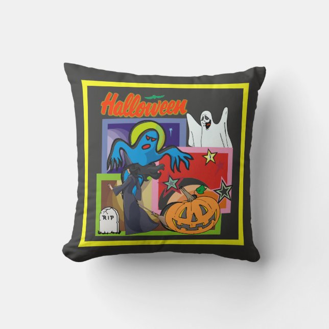 Halloween-stjärnor Kudde (Framsida)