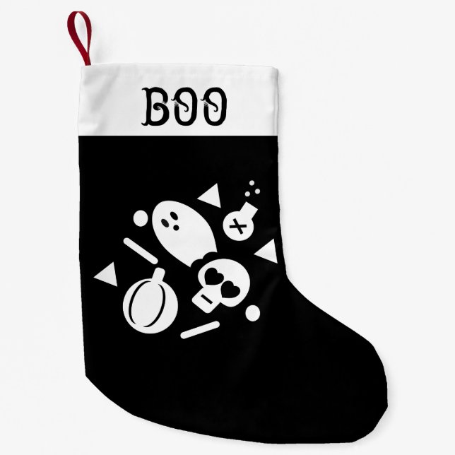 Halloween Stocking | Poison Ghost Pumpkin Confetti Liten Julstrumpa (Framsidan)