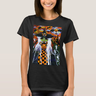 Halloween Stort öga Vitch Checkerboard-Dress T Shirt