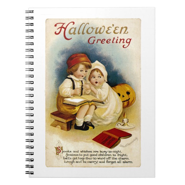 Halloween Storytell Anteckningsbok Med Spiral (Framsidan)